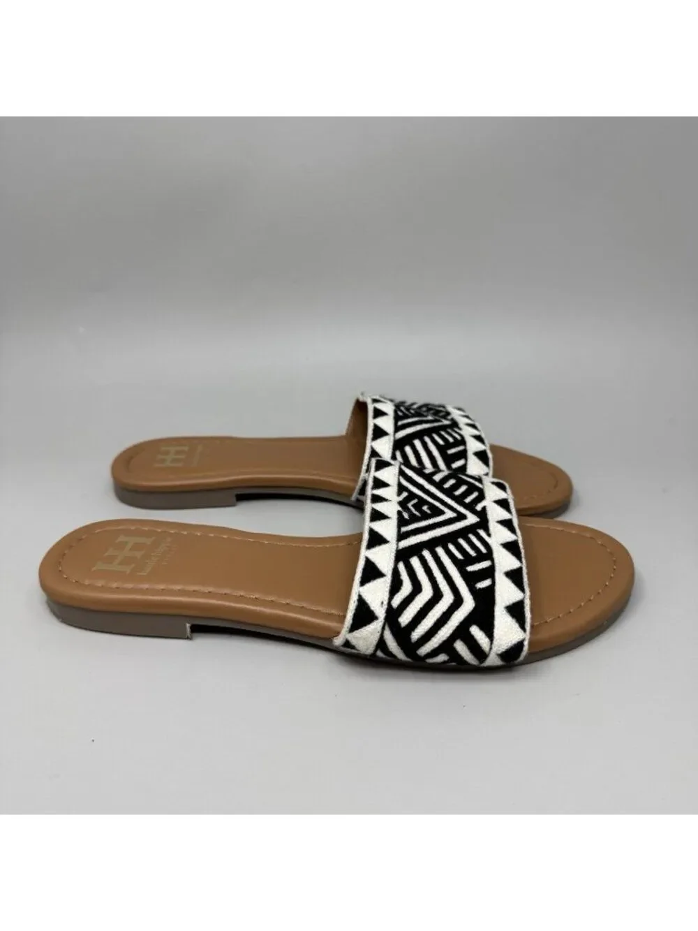 Haute Hippie Style Embro Slide Sandal Geometric Southwest Aztec Flat Shoe Sz 8.5